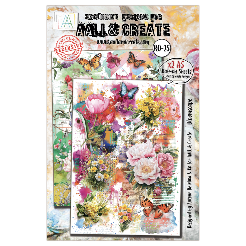 AALL and Create - Transfer Aufkleber "Bloomscape" Rub-Ons A5