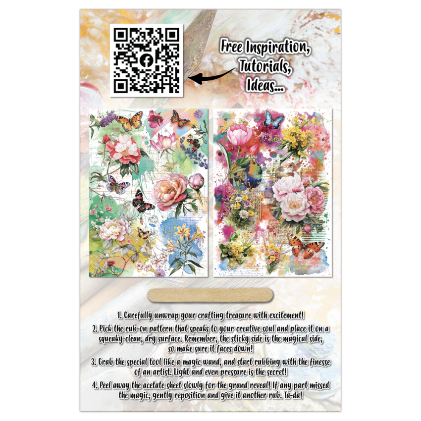 AALL and Create - Transfer Aufkleber "Bloomscape" Rub-Ons A5