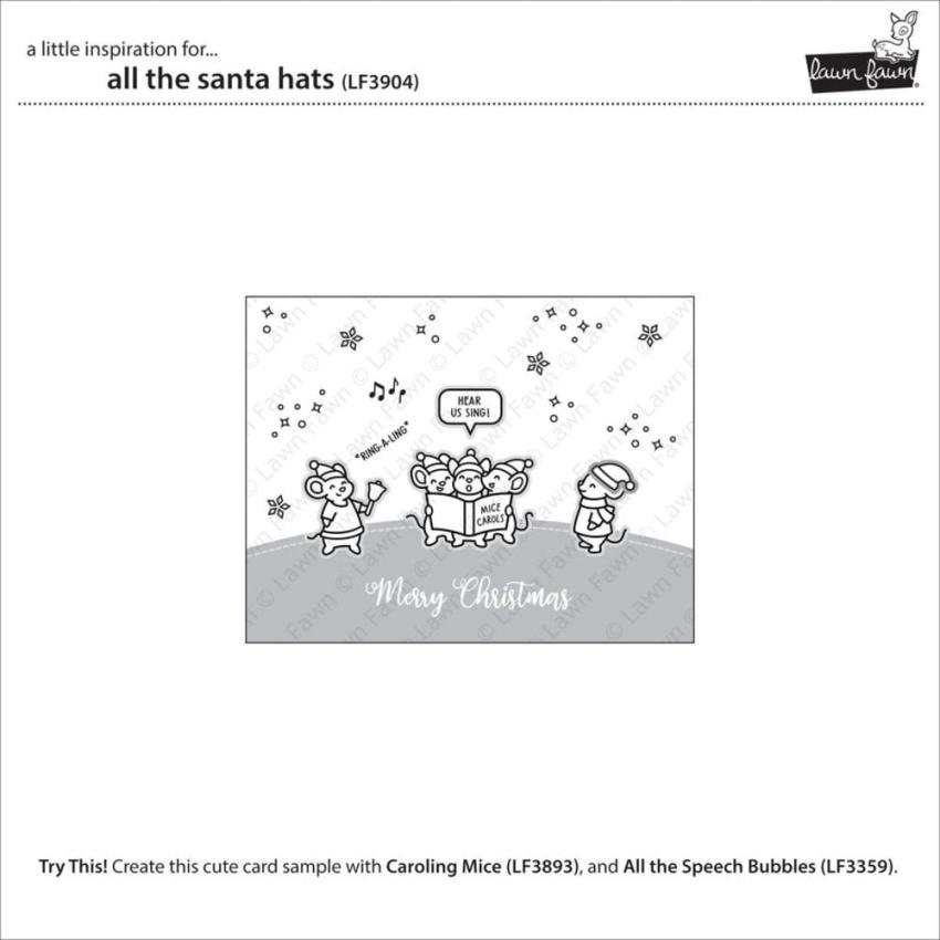 Lawn Fawn - Stempelset "All The Santa Hats" Clear Stamp