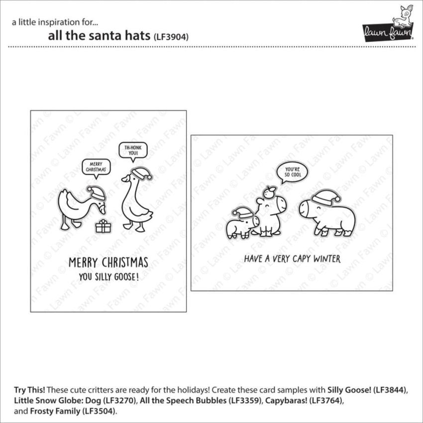 Lawn Fawn - Stempelset "All The Santa Hats" Clear Stamp