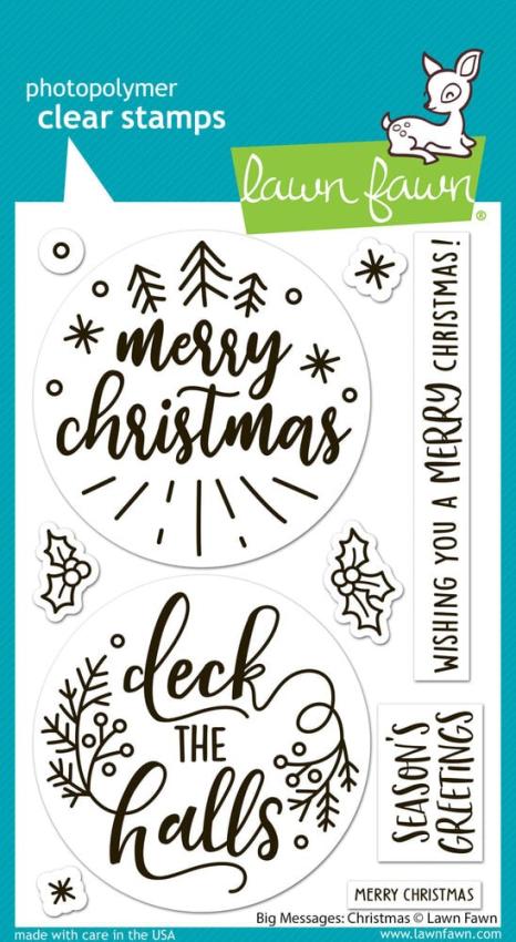Lawn Fawn - Stempelset "Big Messages Christmas" Clear Stamp
