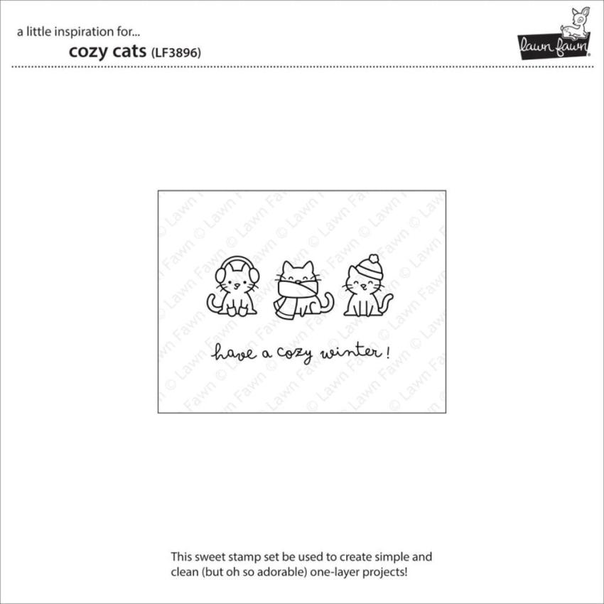 Lawn Fawn - Stempelset "Cozy Cats" Clear Stamp