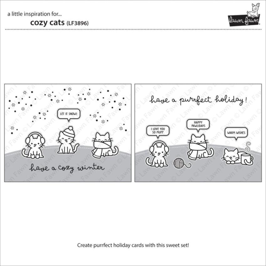 Lawn Fawn - Stempelset "Cozy Cats" Clear Stamp