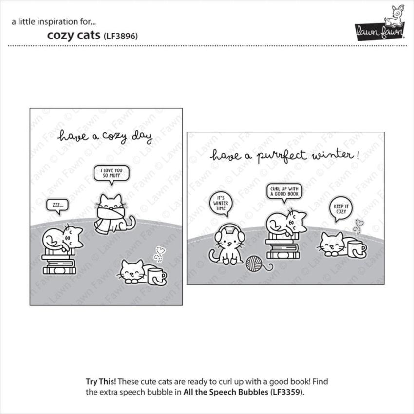 Lawn Fawn - Stempelset "Cozy Cats" Clear Stamp