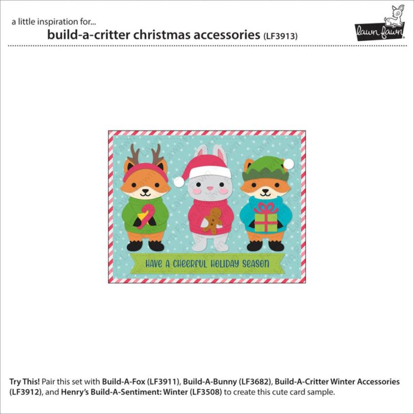 Lawn Fawn - Stanzschablone "Build-A-Critter Christmas Accessories" Dies