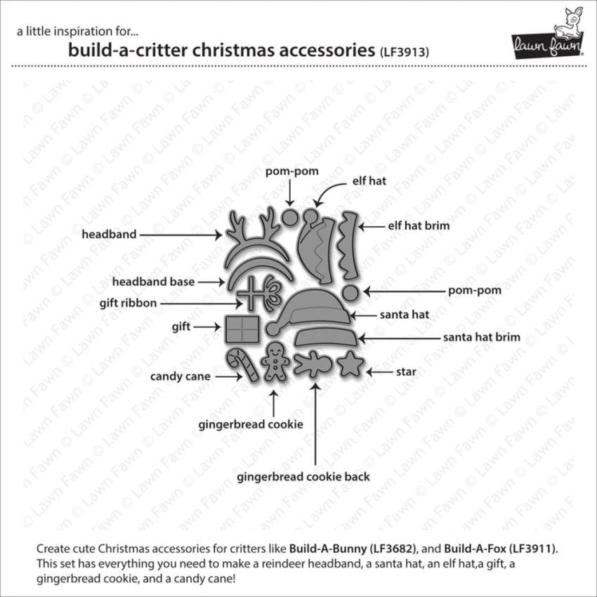 Lawn Fawn - Stanzschablone "Build-A-Critter Christmas Accessories" Dies