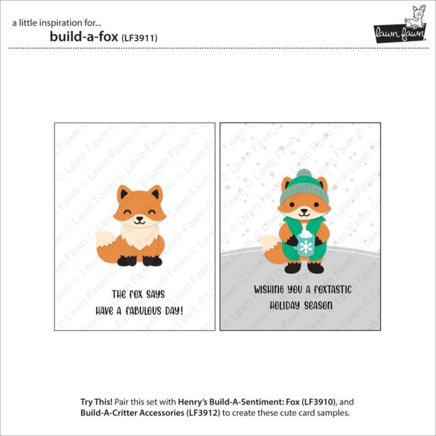 Lawn Fawn - Stanzschablone "Build-A-Fox" Dies