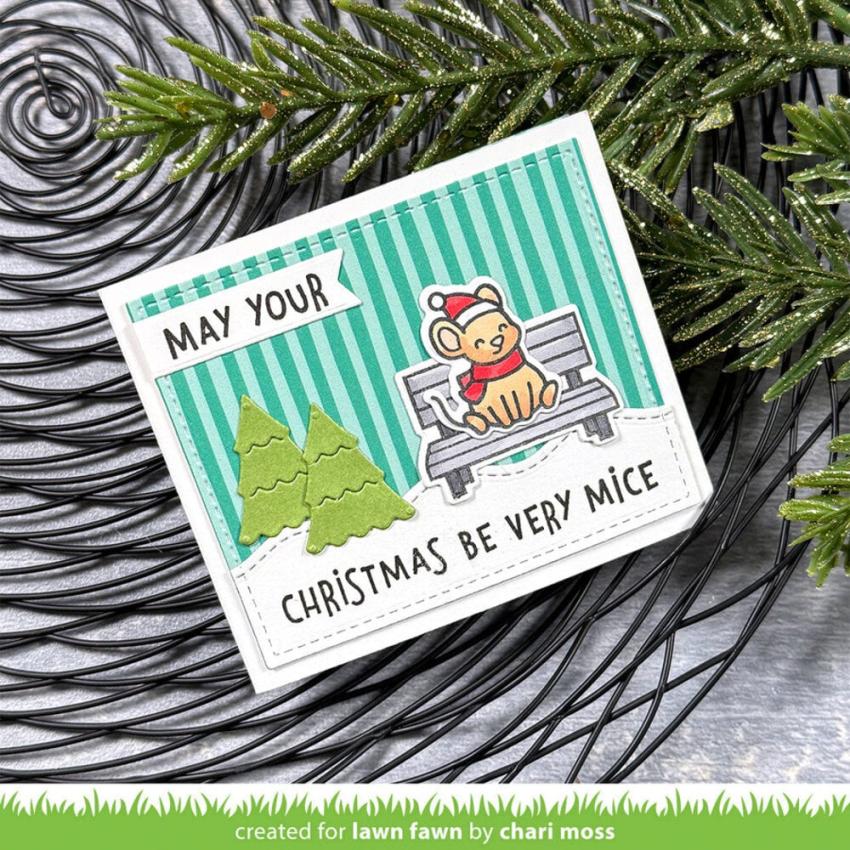 Lawn Fawn - Stanzschablone "Center Picture Window Card Holiday" Add-on Die