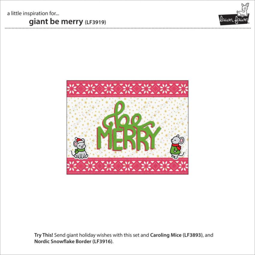 Lawn Fawn - Stanzschablone "Giant Be Merry" Dies