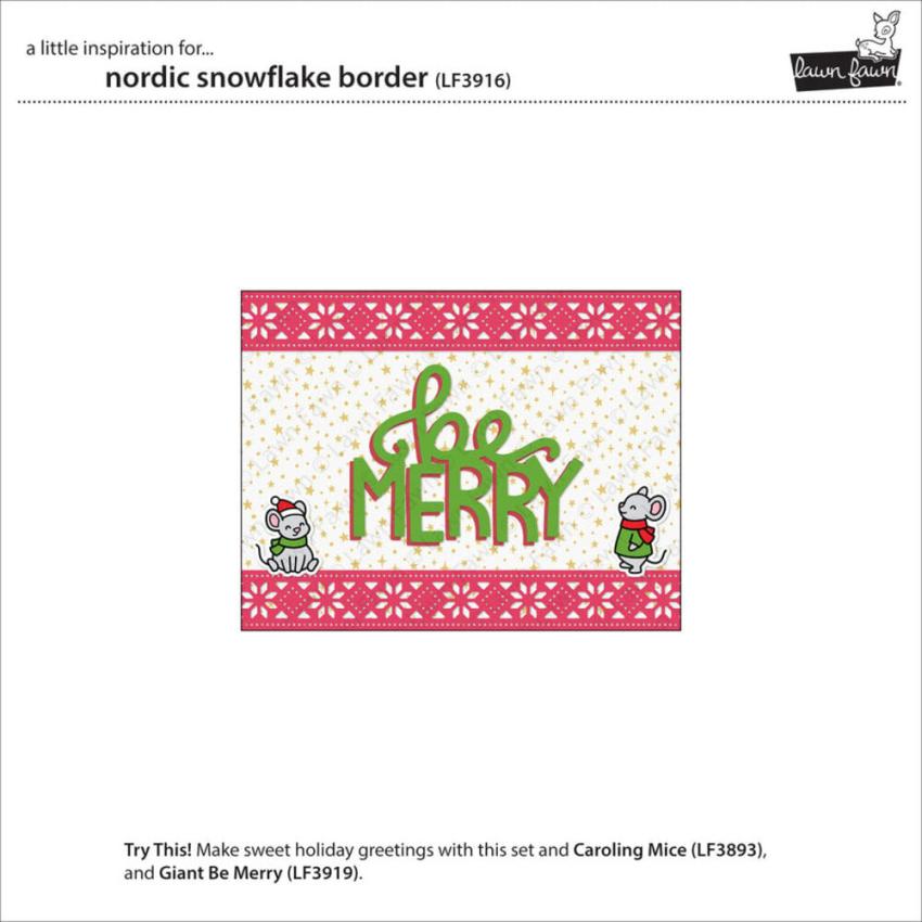 Lawn Fawn - Stanzschablone "Nordic Snowflake Border" Dies