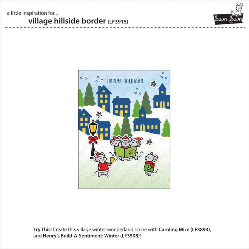 Lawn Fawn - Stanzschablone "Village Hillside Border" Dies