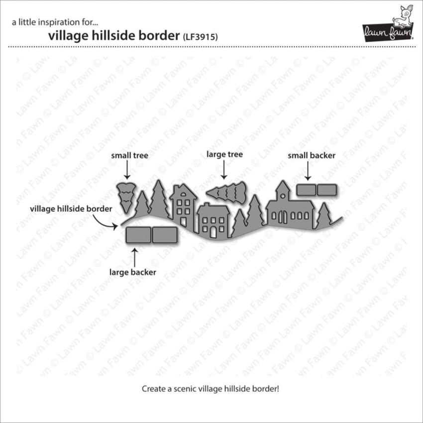 Lawn Fawn - Stanzschablone "Village Hillside Border" Dies