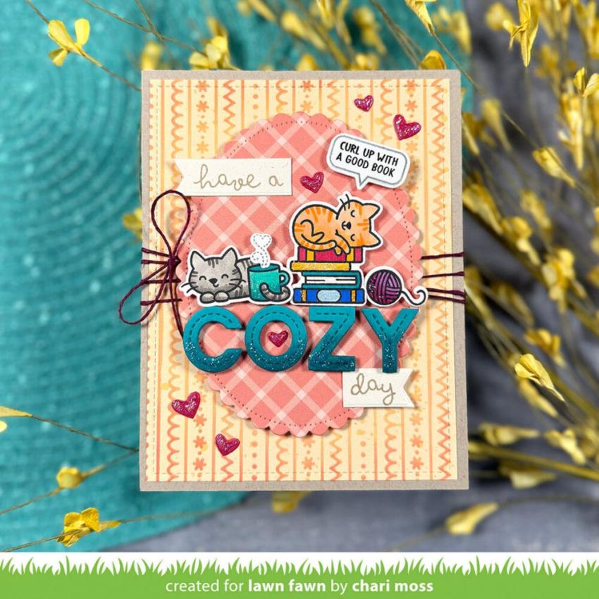 Lawn Fawn - Schablone "Cozy Sweater Lawn Clippings" Stencil