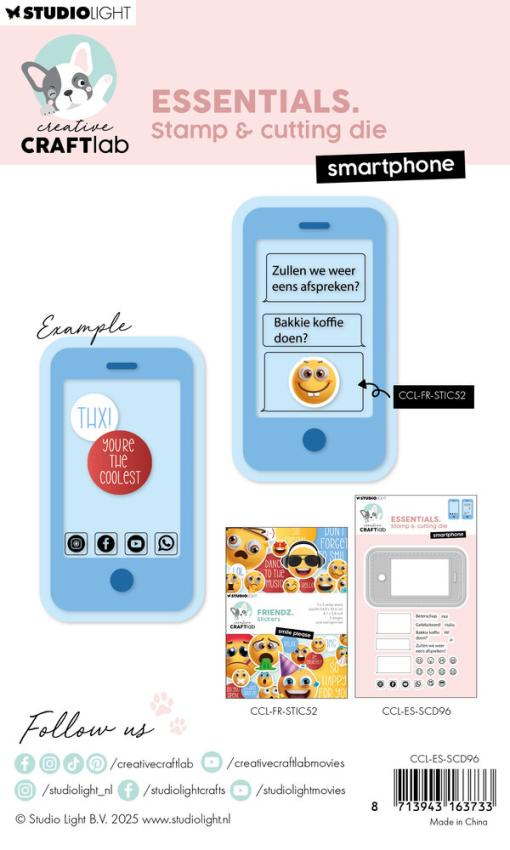 Creative Craft Lab - Studio Light - Stempelset & Stanzschablone "Smartphone" Clear Stamps & Dies