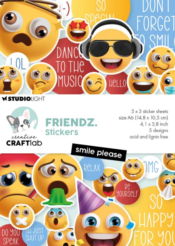 Creative Craft Lab - Aufkleber "Smile Please" Friendz Stickers