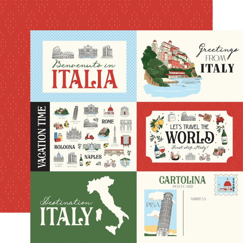Carta Bella - Designpapier "Italy" Collection Kit 12x12 Inch - 12 Bogen  