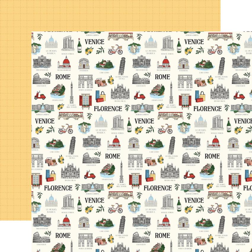 Carta Bella - Designpapier "Italy" Collection Kit 12x12 Inch - 12 Bogen  