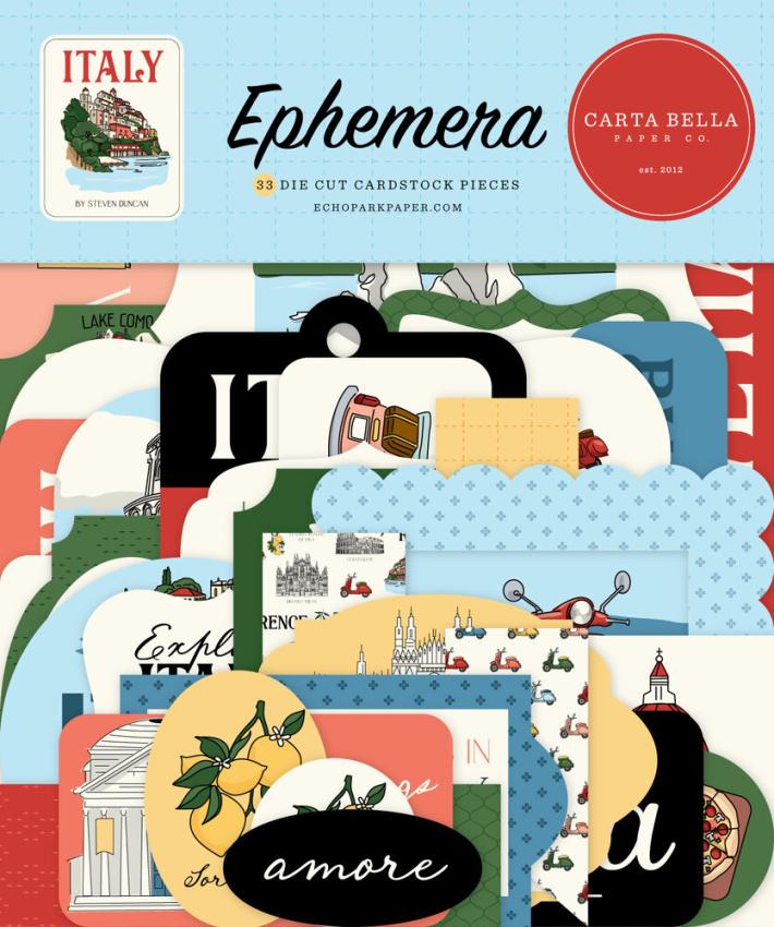 Carta Bella - Stanzteile "Italy" Ephemera