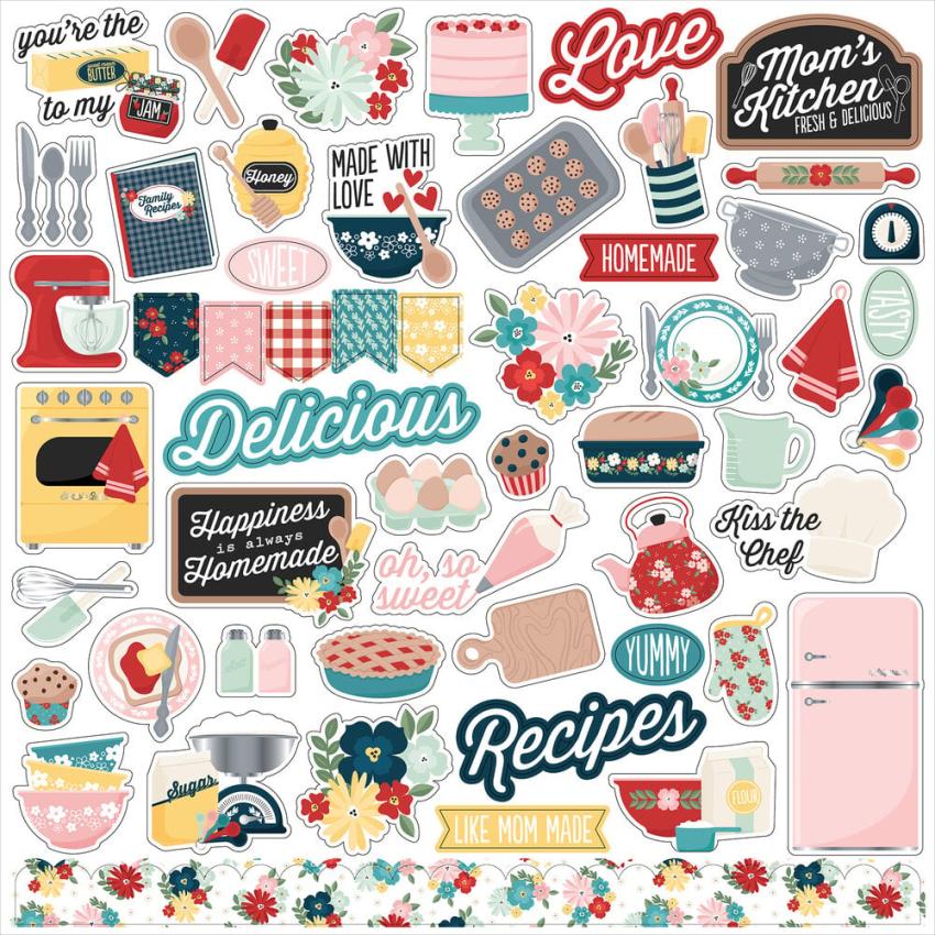 Echo Park - Designpapier "Mom's Kitchen" Collection Kit 12x12 Inch - 12 Bogen