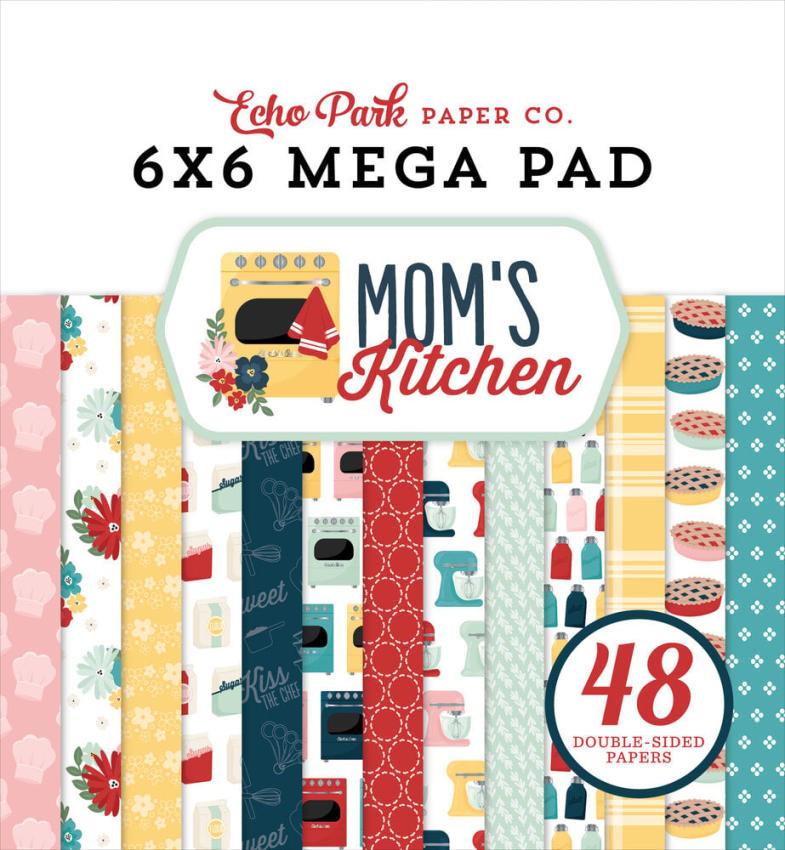 Echo Park - Designpapier "Mom's Kitchen" Cardmakers Mega Pad 6x6 Inch - 48 Bogen