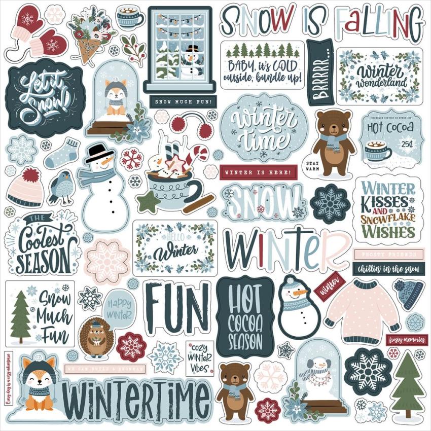 Echo Park - Designpapier "Winter Fun" Collection Kit 12x12 Inch - 12 Bogen