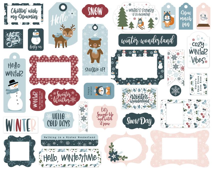 Echo Park - Stanzteile & Anhänger "Winter Fun" Frames & Tags 