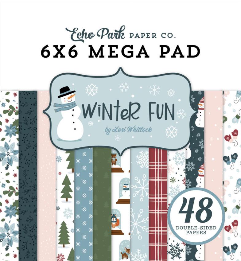 Echo Park - Designpapier "Winter Fun" Cardmakers Mega Pad 6x6 Inch - 48 Bogen