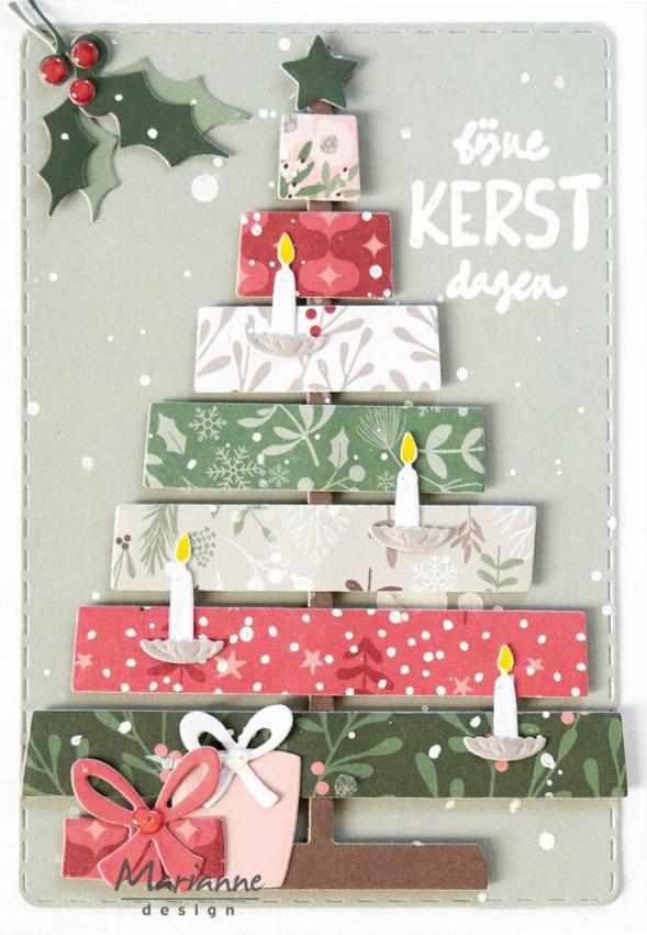 Marianne Design - Präge- und Stanzschalone "Wooden Christmas Tree" Collectables Dies