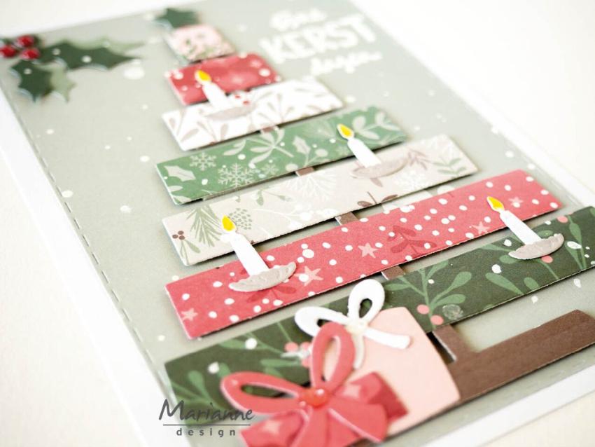 Marianne Design - Präge- und Stanzschalone "Wooden Christmas Tree" Collectables Dies