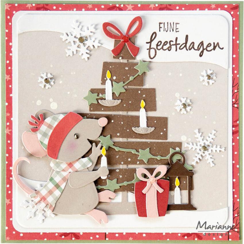 Marianne Design - Präge- und Stanzschalone "Wooden Christmas Tree" Collectables Dies