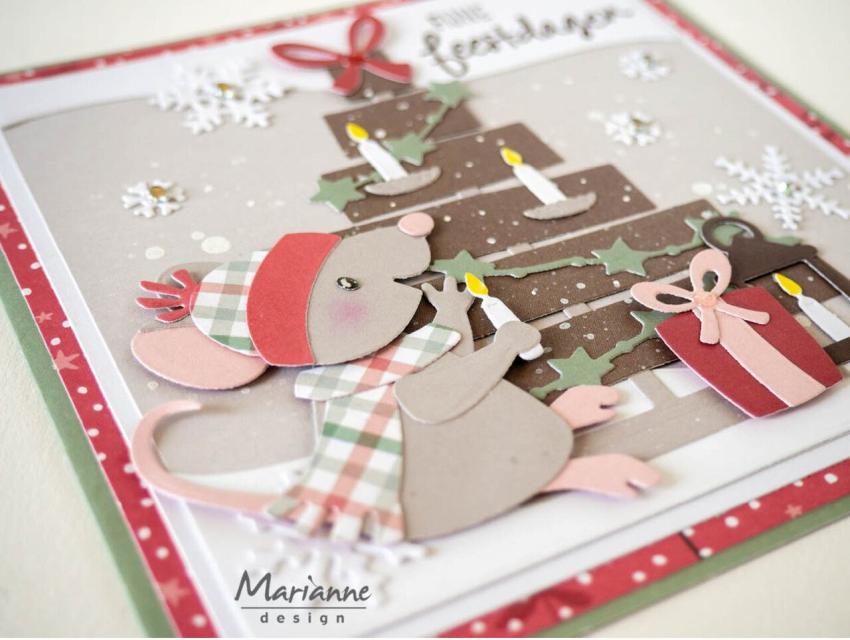 Marianne Design - Präge- und Stanzschalone "Wooden Christmas Tree" Collectables Dies