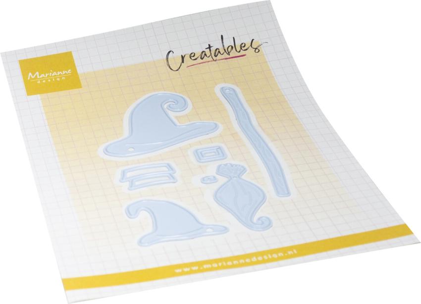 Marianne Design - Präge- und Stanzschablone "Witch Hat & Broomstick" Creatables Dies