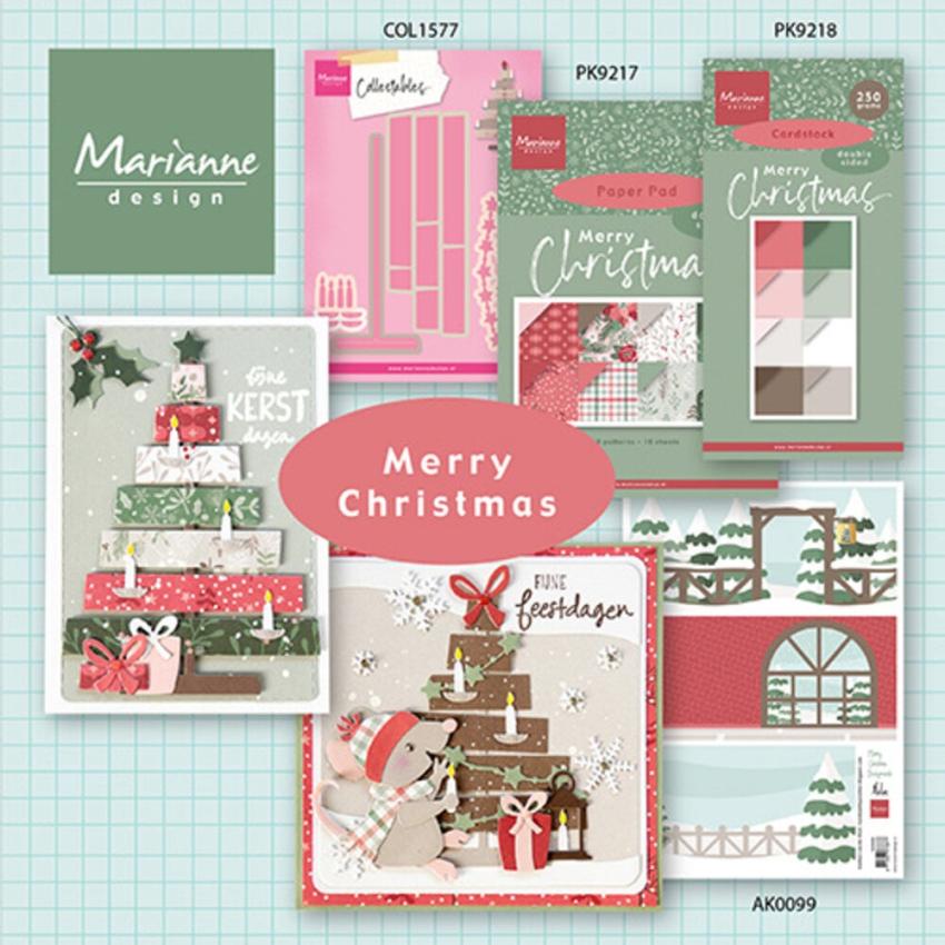 Marianne Design - Designpapier "Merry Christmas" Paper Pad A4 - 16 Bogen 