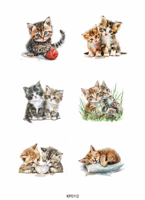 Reprint - Stanzteile "Animals" Cutouts A4 - 8 Bogen