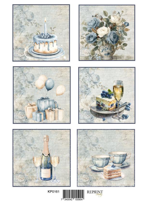 Reprint - Stanzteile "Birthday" Cutouts A4 - 8 Bogen