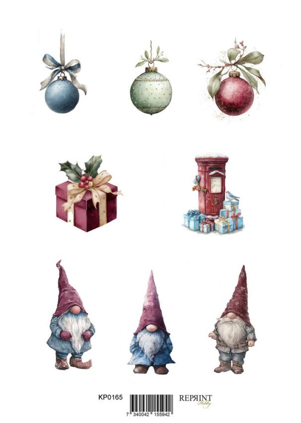 Reprint - Stanzteile "Christmas" Cutouts A4 - 8 Bogen