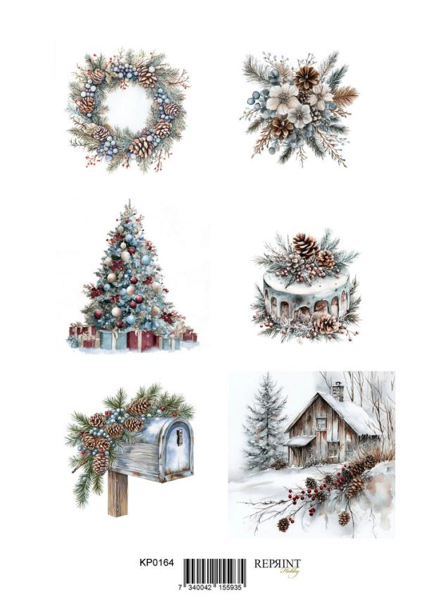 Reprint - Stanzteile "Christmas" Cutouts A4 - 8 Bogen