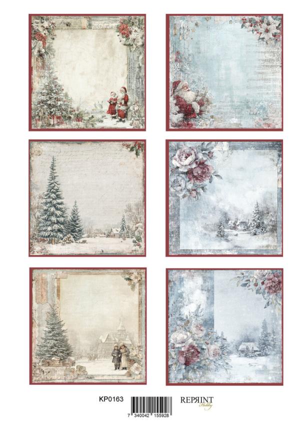 Reprint - Stanzteile "Christmas" Cutouts A4 - 8 Bogen
