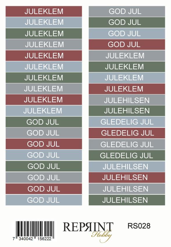 Reprint - Aufkleber "Deck the Halls" Sticker 10x21cm - 3 Bogen