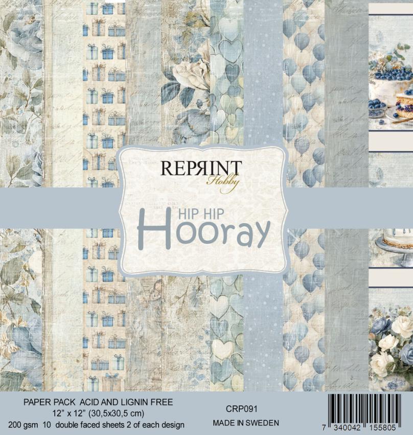 Reprint - Designpapier "Hip Hip Hooray" Paper Pack 12x12 Inch - 10 Bogen