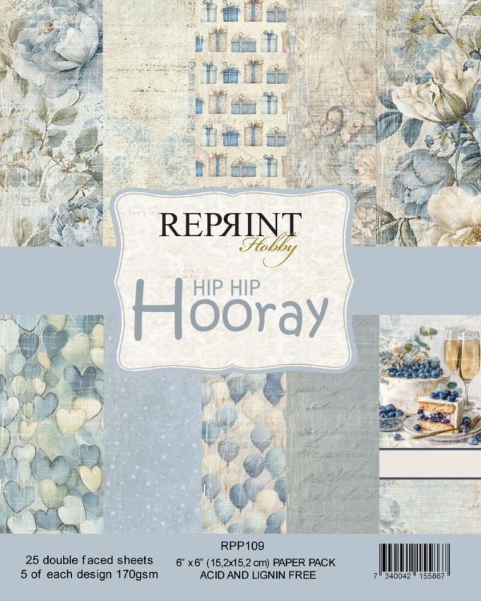 Reprint - Designpapier "Hip Hip Hooray" Paper Pack 6x6 Inch - 25 Bogen