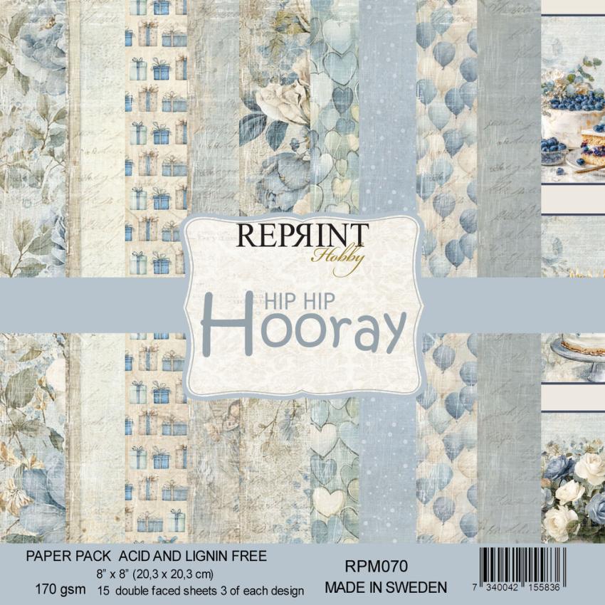 Reprint - Designpapier "Hip Hip Hooray" Paper Pack 8x8 Inch - 15 Bogen