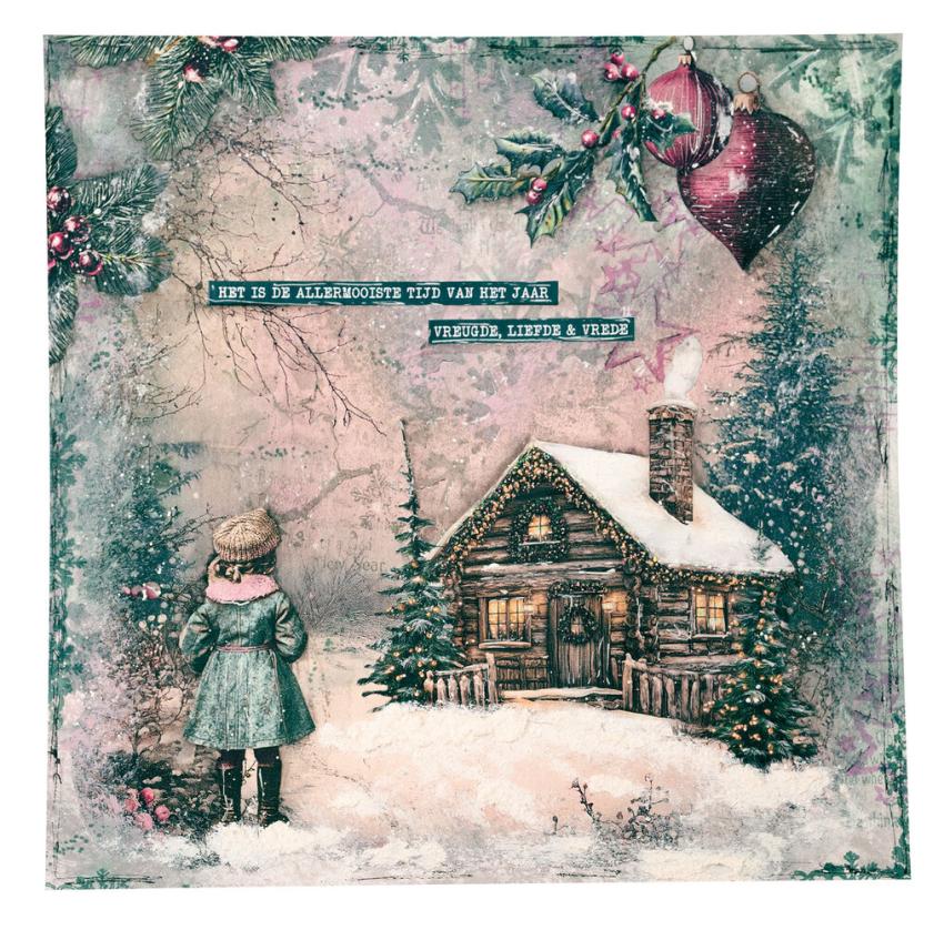 Studio Light - Designpapier "Christmas Blush" Collage Paper Pad 8x8 Inch - 36 Bogen