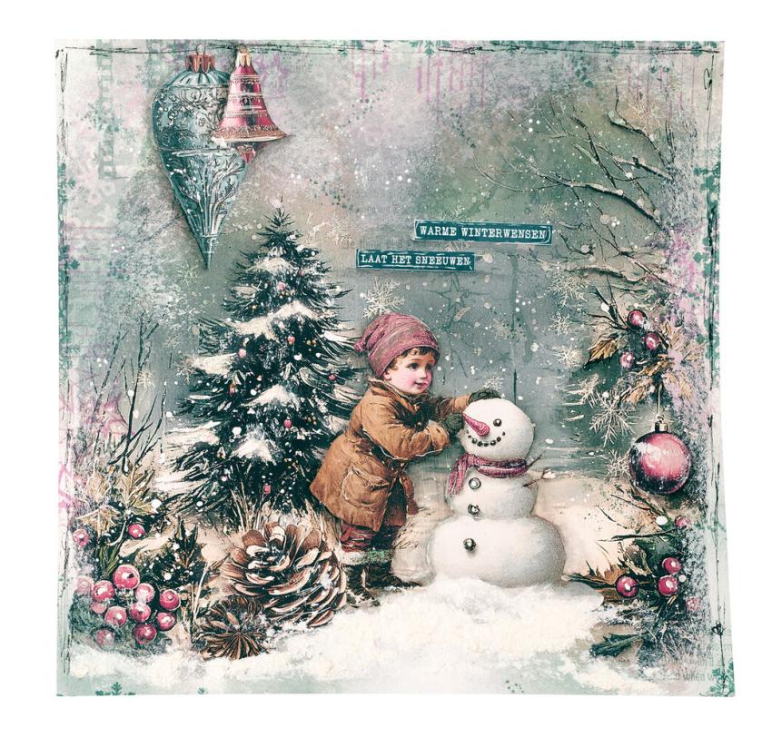 Studio Light - Designpapier "Christmas Blush" Collage Paper Pad 8x8 Inch - 36 Bogen
