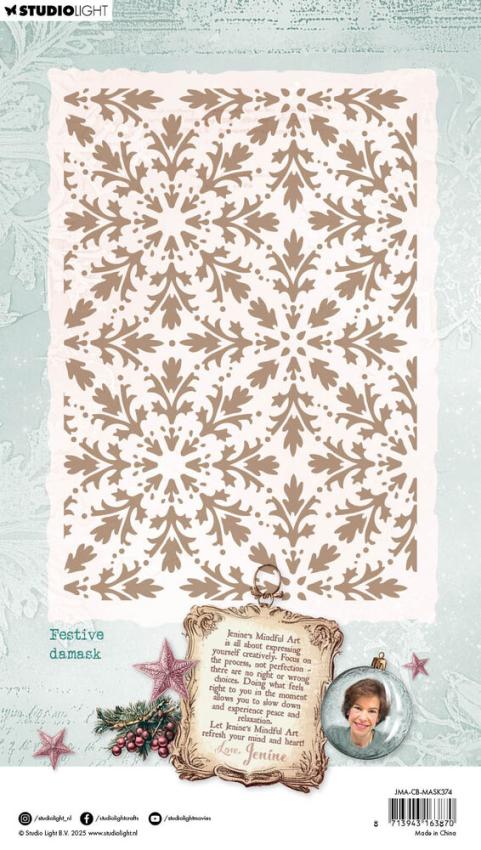 Studio Light - Schablone "Festive Damask" Stencil  
