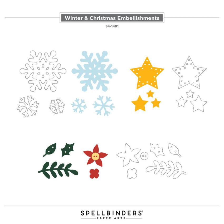 Spellbinders - Stanzschablone "Winter & Christmas Embellishments" Dies