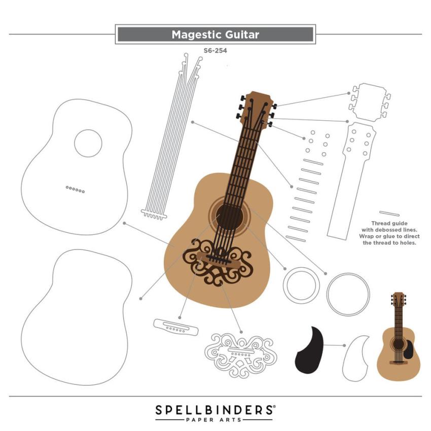 Spellbinders - Stanzschablone "Majestic Guitar" Dies