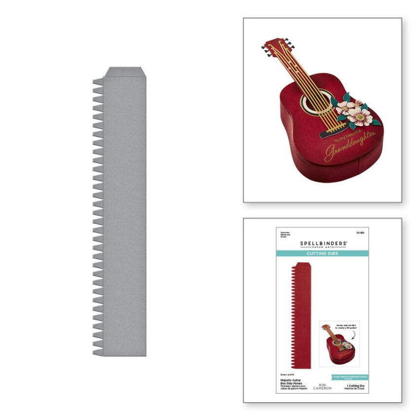 Spellbinders - Stanzschablone "Majestic Guitar Box Side Panels" Dies