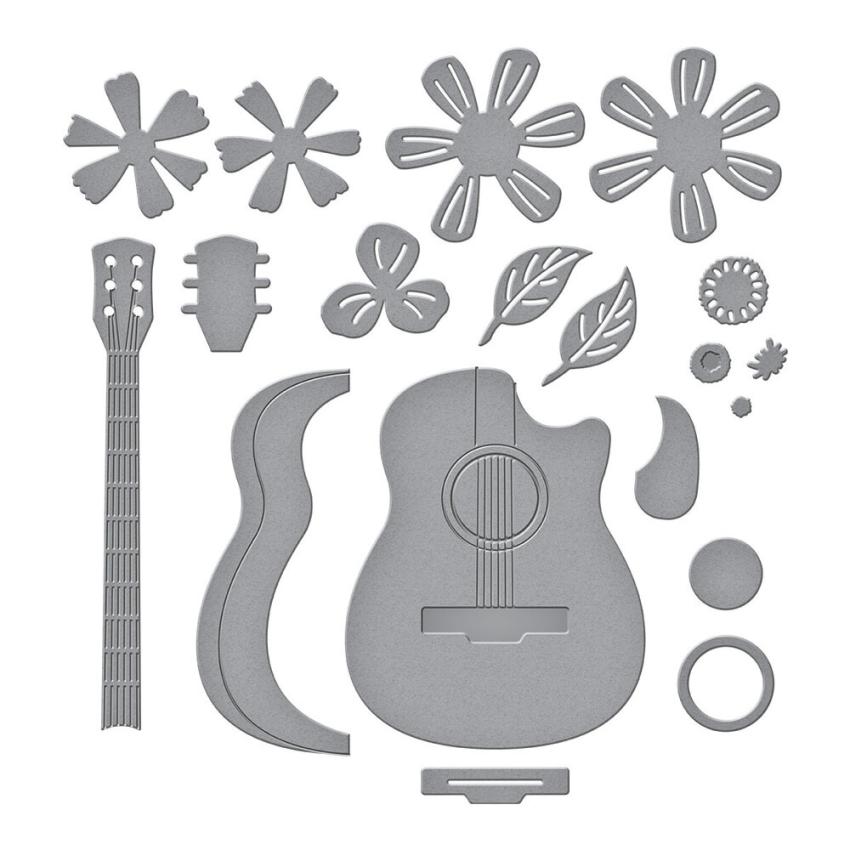 Spellbinders - Stanzschablone "Mini Guitar" Dies