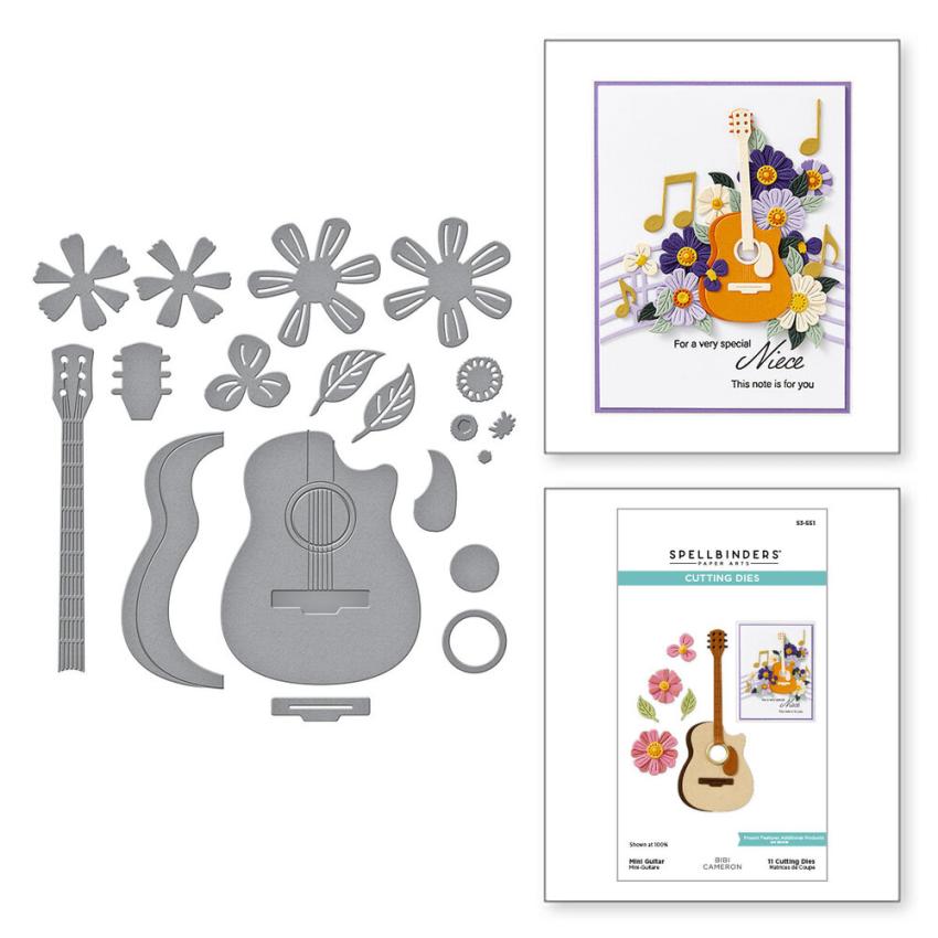 Spellbinders - Stanzschablone "Mini Guitar" Dies